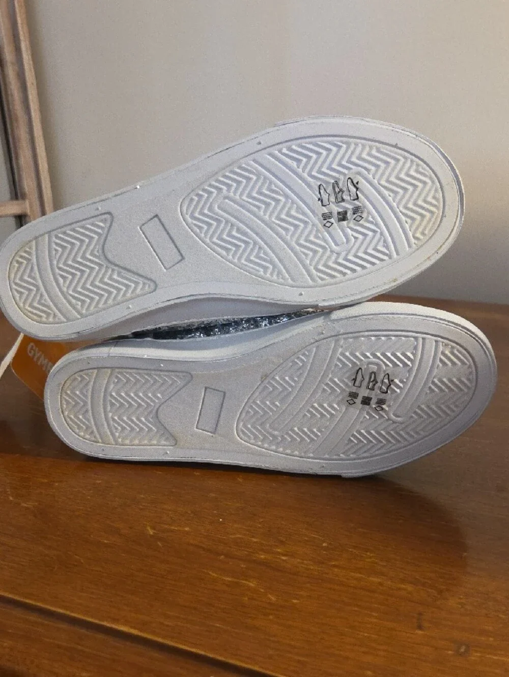 Gymboree Gray High-Top Sneakers with Silver Glitter